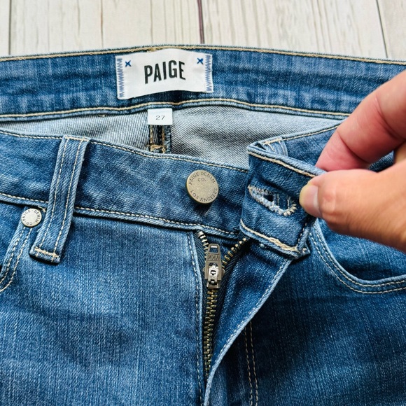 PAIGE Kylie Crop Factory Destroyed Jeans Size 27 - Picture 4 of 10